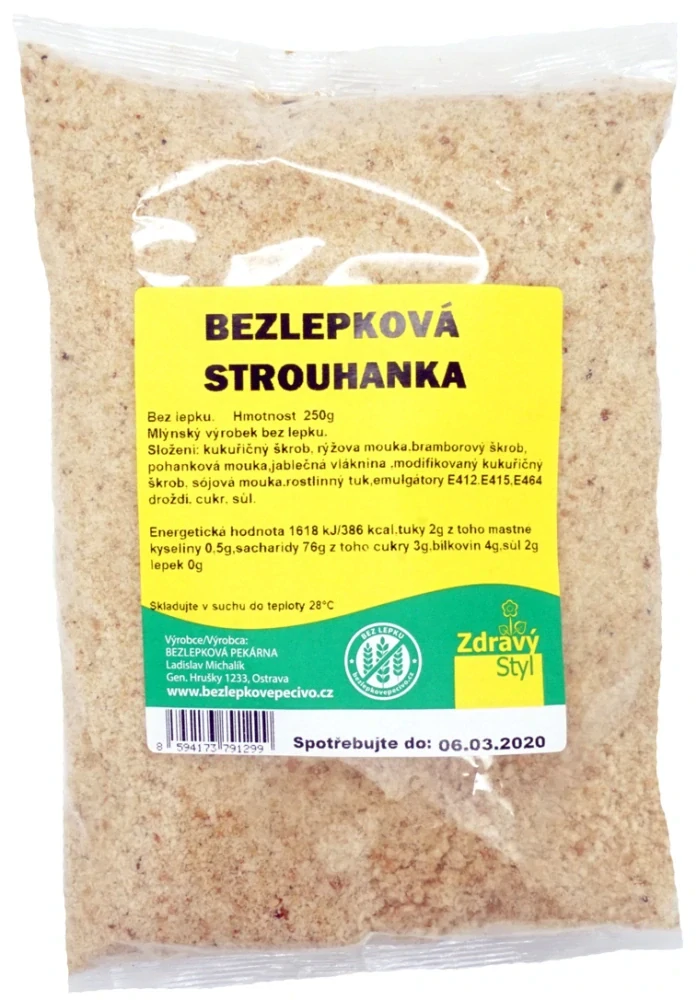Bezlepková strouhanka z pečiva 250g