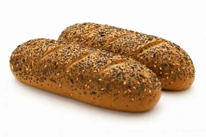 Bezlepkové tmavé bagety s posypem 2 ks